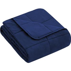yescool Weighted Blanket (5 lbs, 36" x 48", Blue) Cooling Heavy Blanket for Sleeping Perfect for 40-60 lbs, Breathable Blanket with Premium Glass Bead, Machine Washable