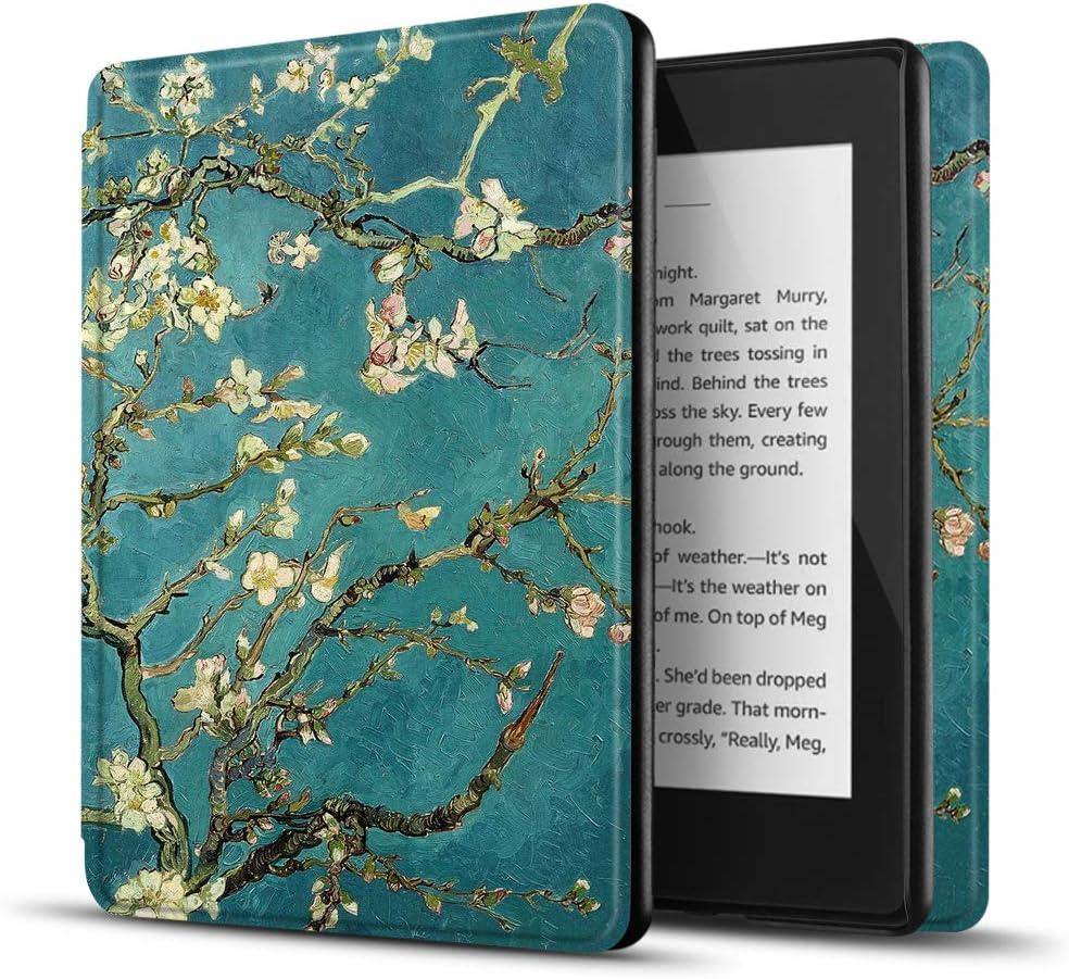 TNP Case for Kindle Paperwhite 10th Gen / 10 Generation 2018 Release - Slim Light Smart Cover Sleeve with Auto Sleep Wake Compatible with Amazon Kindle Paperwhite 2019 2020 Version (Almond Blossom)