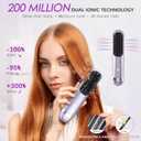New Go Brush Pro 2026 Cordless Hair Straightener Brush, 280M Dual-Pole Ions, 1-Min MCH Fast Heat, 4000mAh 45-Min Runtime,TSA Mini& Travel,Auto Shut-Off,121 Teeth For Anti-Scald Frizz-Free Salon Smooth