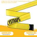 Yellow 4 Inch x 30 FT Heavy Duty Tie Down Straps - High Visibility Flatbed Trailer Straps with Flat Hooks, 6000 lbs Working Load / 18000 lbs Break Strength, 10-Pack for Truck & Cargo Securement