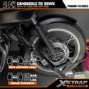 XSTRAP STANDARD Motorcycle Tie Down Straps (2 Pack) 3,000lb Break Strength, 1.5 in X 8FT Heavy-Duty Cambuckle Tie Down Set with S Hook and Soft Loops, Black