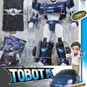 New TOBOT, TOBOT A, Youngtoys Transforming Collectible Vehicle to Robot, Heroes Animation Character Toys for Kids 4 and up Transform Toys Cars