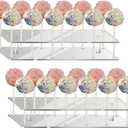 2-Pack Cake Pop Stand for Drying 12 Holes Lollipop HolderAcrylic Clear Cake Pop Holder Lollipop Display for Dessert Table Weddings Baby Showers Birthday Parties