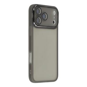  IPhone 17 Pro Case Electroplated Camera Frame TPU Phone Cover - Transparent Black