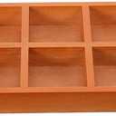 TEHAUX Wooden Compartment Tray with 10 Sections - Desktop Sorting Tray - Section Organizer Box for Display Crafts, Jewelry & Small Items, Grid divided Storage Box Office Supplies