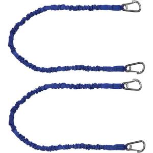Extreme Max 3006.2909 BoatTector High-Strength Line Snubber & Storage Bungee, Value 2-Pack - 36" with Medium Hooks, Blue