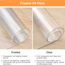 Clear Desk Mat, 23.6"x15.7" inch Large PVC Desk Protector Pad, Waterproof Non-Slip Round Edge Wipeable Writing Mat, Table Protector for Home Office