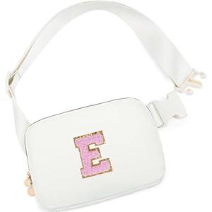 Uygafly Birthday Gifts for 4 5 6 7 8 9 10 11 12 13 Year Old Girls, Gifts for Teens Kids Daughter Sister Her, Two Way Zipper Crossbody Bag Fanny Pack Belt Bag Cute Trendy Stuff - Cream, E