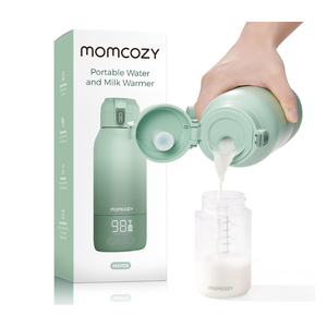 Momcozy Portable Milk Warmer for Travel – Dual Heating Modes for Breast Milk & Water, Portable Bottle Warmer with Fast Heating & Long Battery Life, 17 Ounces Large Capacity to Meet Your All-Day Needs