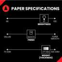 Accent Opaque White 8.5 x 11 Cardstock Paper, 100lb, 271gsm 200 Sheets (1 Ream) Premium Smooth Heavy Cardstock, Printer Paper for Invitations, Cards, Menus, Business Cards 1188091R