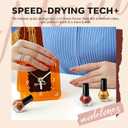 2 x modelones Nail Polish Set, 6 Colors Nude Brown Pink Skin Tones Milky White Mini Nail Polish Fall Winter Neutral Brown Quick Dry Fingernail Polish Manicure DIY Salon Home Gifts for Women Girl