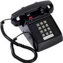 HTMengt Retro Traditional Landline Phone (Ringing Indicator), Classic 2500 Analog Desk Phone Hearing Aid for Elder, Vintage Corded Desk Telephone for Landline Large Button,Old School Phone Home,Black