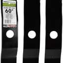 3 Blade Set for Many 60 in. Cut Kubota Mowers Replaces OEM #'s K5647-3434-2, K5647-34340, 5651-34330, 76539-34330