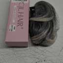 CJL HAIR Claw Clip Short Ponytail Hair Extensions DIY Bendable Metals Messy Bun Hair Piece for Wonen Wavy Curly Synthetic Fake Hairpieces Salt and Pepper (C-Salt and Pepper)