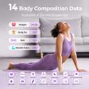 Ovutek Smart Scale for Body Weight, Digital Bathroom Scale BMI Weighing Body Fat Scale, Accurate Body Composition Scale Monitor for People's Health with Smartphone App, Compact Size, 400lb (Purple)