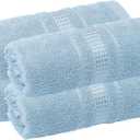 Melissa Linen, Fingertip Towels 4 Pack, 100% Turkish Cotton, Small Hand Towels for Body and Face, 12 x 18 in, Soft and Absorbent, Quick Dry, (Ocean Blue Fingertip Towels)