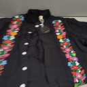 YZXDORWJ Women's Embroidered Mexican Peasant Blouse Mexico Summer Shirt Short Sleeve, Size 3XL