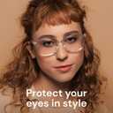 Gaoye Stylish Blue Light Glasses for Woman - Computer Glasses 99% Blue Light Blocking - Lightweight TR90 Frames - 3 pack (A1 Matte Black+leopard+transparent)
