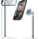 Cooper MagStand - Adjustable Magnetic iPhone Stand for Desk & Phone Holder for Video Recording, Compatible with MagSafe, Stand for iPhone 16 Pro Max, 15/14/13/12, Small Mag Safe Tripod (Cream White)