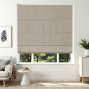 Joydeco Cordless Roman Shades, Linen Window Blinds, 41" W×75" H, Linen