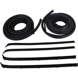 HOLDWELL 10 Piece Rubber Door Window Weatherstrip Seal Kit KD1002-10A Compatible with 1980-1993 Dodge Truck D W 150 Dodge Ramcharger 1980-81 Plymouth Trailduster