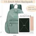 Tanweibago Mini Nylon Women Backpacks,11L Small Ladies backpacks Casual Lightweight Women Shopping Travel Daypack (Light Green)