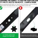 Grasscool 942-04244A Mower Blades for Cub Cadet Enduro 46 inch Zero Turn Lawn Tractor XT1-46 XT1 LT46 (2009-2023) with 6-Star Mounting Pattern Replace 942-04290 High-Lift