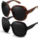 miyya Bug Eye Oversized Polarized Sunglasses Womens, Trendy Retro Sun Glasses for Women 2025, Oversized UV Protection Shades