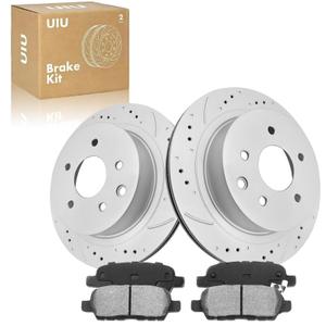 UIU Front Brake Rotor and Ceramic Pad Kit Fit 08-2019 Nissan Rogue, 11.49in