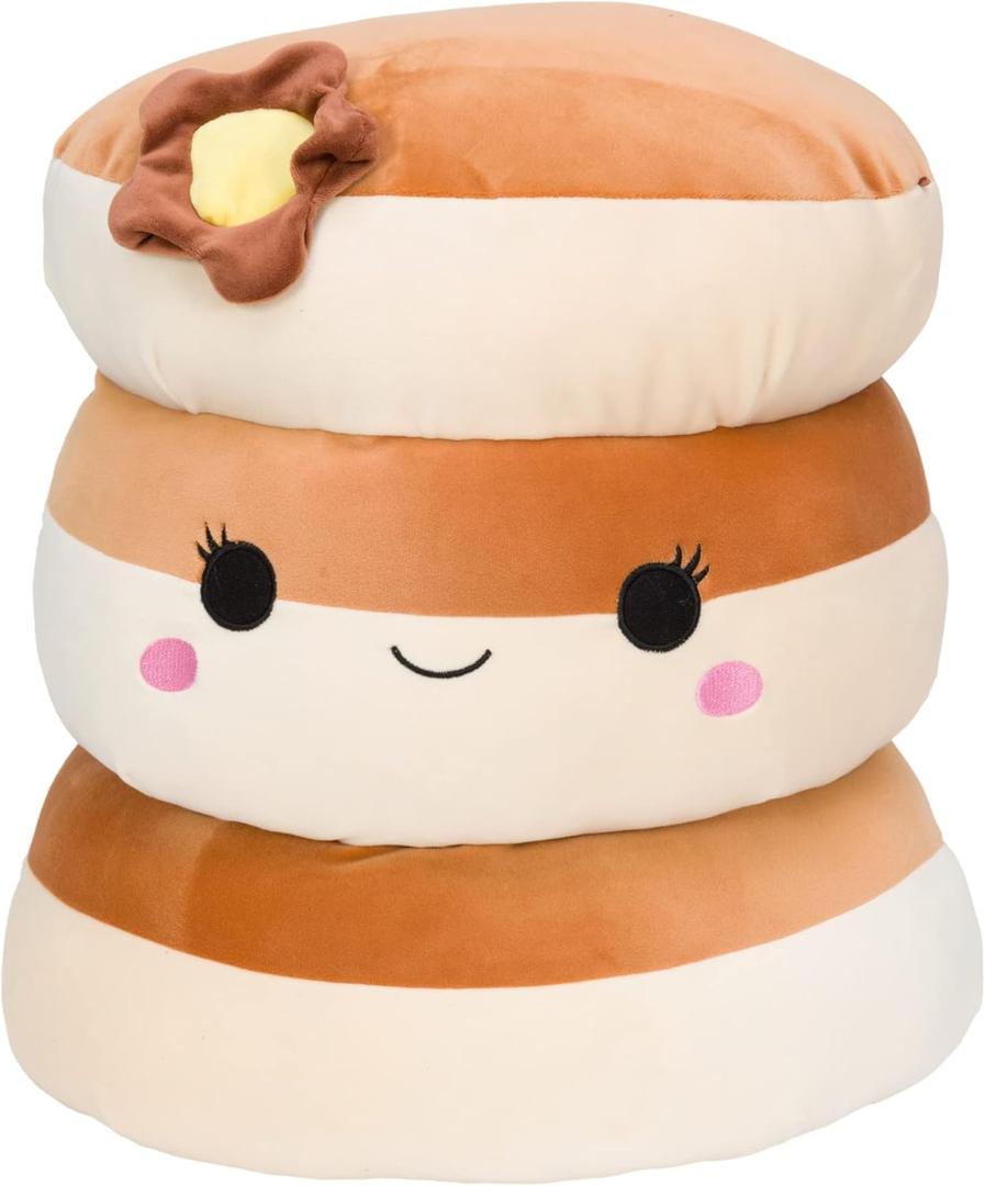 Squishmallows Original 12-Inch Rayen Pancake 3-Stack with Butter Flower - Medium-Sized Ultra soft Official Jazwares Plush
