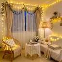 JMEXSUSS 100 LED Connectable Globe String Lights Indoor Bedroom, 33ft Warm White Christmas Lights Plug in with Remote, 8 Modes Hanging Fairy Light Outdoor for Room Classroom Party Spring Home Decor