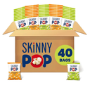 SkinnyPop Popcorn, Original and White Cheddar Variety Pack, Whole Grain, Dairy-Free Snack, 0.5oz (40ct)