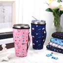 Chengu 6 Pcs Nurses Appreciation Gifts Reusable Iced Coffee Cup Sleeve Insulated Sleeves Tumbler Cup Drinks Sleeve Holder with Handle for Nurse Birthday Graduation 30 oz Cold Hot Beverages Without Cup