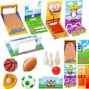 30 Pcs Valentines Cards for Kids with Sports Ball Erasers, 5 Design Valentine Sports Erasers with Valentines Cards, Kids Valentines Classroom Exchange Prizes Party Favor, Boys Valentines Gift