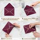 50 PCS Invitation Envelopes, 5x7 Envelopes for Invitations Red Envelopes for 5x7 Cards A7 Luxury Envelopes Mailing Envelopes for Wedding, Graduation