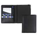 Samsill Professional Padfolio, Faux-Leather Junior Portfolio, 10.1 Inch Tablet Sleeve, with 7 x 10 Inch Notepad, Black