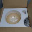Semi Flush Mount Ceiling Light, Black Vintage Kitchen Ceiling Lights, Amber Striped Glass Close to Ceiling Light Fixtures for Living Room, Hallway, Bedroom