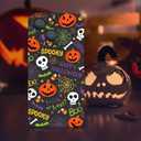 Case for iPhone 15 Halloween Ghost Pumpkin Design,Black Matte Soft Slim Fit TPU Anti-Scratch Shockproof Protective Cover Phone Case for iPhone 15 (pumpkin spider web)