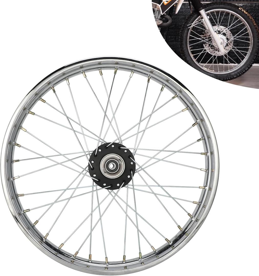 Front Wheel Rim for Hawk 250,21-1.6 Alloy Steel Motorcycle Hub Rims with Spoke for Hawk250/Hawk 250cc