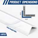 Ripeng 10 Pack 48 Inch Trim Kit in Carrara Marble, Marble Tile Edge L Shaped Trim Wall Corner Protector Guards Ease to Install for 5mm Fence Wall Tiles Fence Boards Door Countertop Furniture Cabinet
