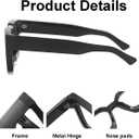 JOVAKIT Fashion Square Blue Light Glasses for Men Women Simple Designer Style Thick Frame Computer Eyeglasses Anti Eyestrain