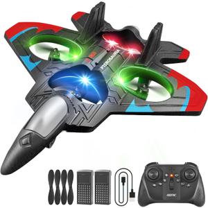4DRC V32 Foam RC Planes Remote Control Airplanes for Kids Adults 8-16, RC Airplane Drone Helicopter with Light, 360 Flip Fighter Jet Toys, Stunt Roll, Airplane Toy Gifts for Kids Adults Beginners