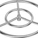 Skyflame 18-Inch Round Fire Pit Burner Ring for Natural Gas/Propane Fire Pit, 304 Stainless Steel