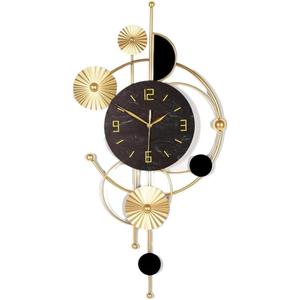 Large Wall Clock,Modern Silent Non-Ticking Metal Wall Clocks