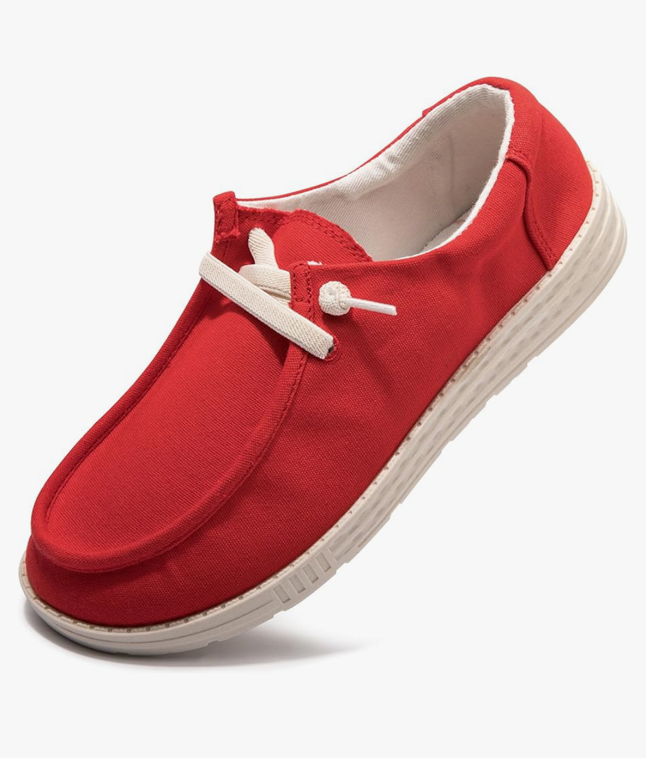 Women's Slip On Loafers - Canvas Casual Walking Shoes Comfortable Low Top Flats Outdoor Fashion Sneakers,Size 7