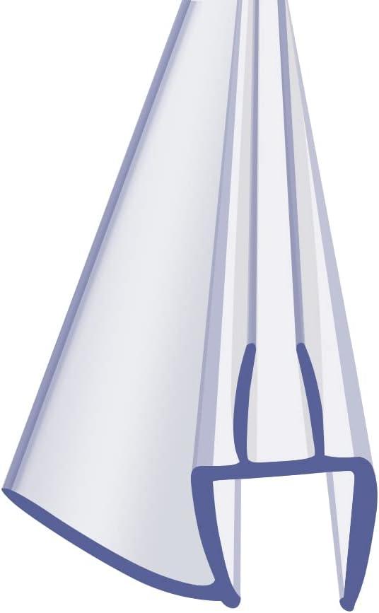 Frameless Glass Shower Door Sweep for 1/2" Glass, Bottom Seal with Drip Rail, 27.5" Long