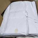 sancua White Table Cloths Rectangle, 8 Pack Tablecoths for 6 Foot Tables - Washable Polyester Fabric Table Cover for Wedding, Birthday Party, Banquet Reception, 54x108 Inch