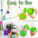 Bvrbaory 100 Pcs 2.4" Fillable Easter Eggs,Bulk Plastic Hinged Empty Eggs,Bright Colorful Easter Egg,Assorted Colors for Easter Egg Hunt,Basket Stuffers,Party Favors,Treasure Box,Classroom Prizes