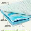 PERLECARE Queen Mattress Topper,3 inch Medium Firm,Bamboo Washable Cover