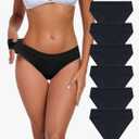 ANLIQI Modal Underwear Supersoft Hipster Panties for Women Pack Breathable & Stretch Bikini Underpants Comfortable Undies. Size XL